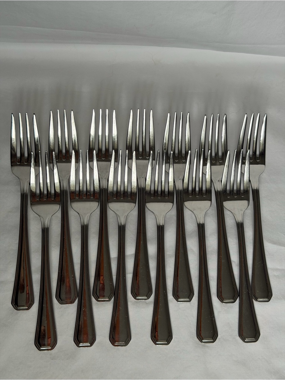 Winco Victoria Salad Fork Set of 13. 18-10 Stainless Steel, Silver Flatware